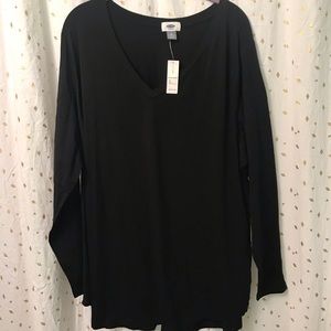 OLD NAVY Size 3x Long Sleeve T Shirt - Black